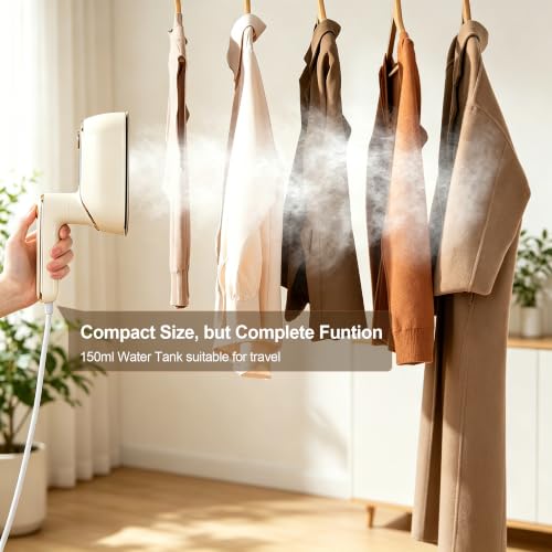 Portable Travel Garment Steamer & Mini Iron, 1200W Foldable Wrinkle Remover
