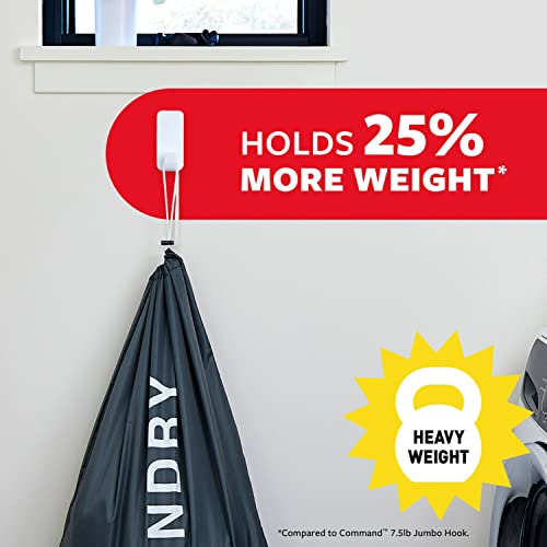 Extra Large Adhesive Wall Hooks - Heavy Duty Damage-Free Hanging, 10 lb