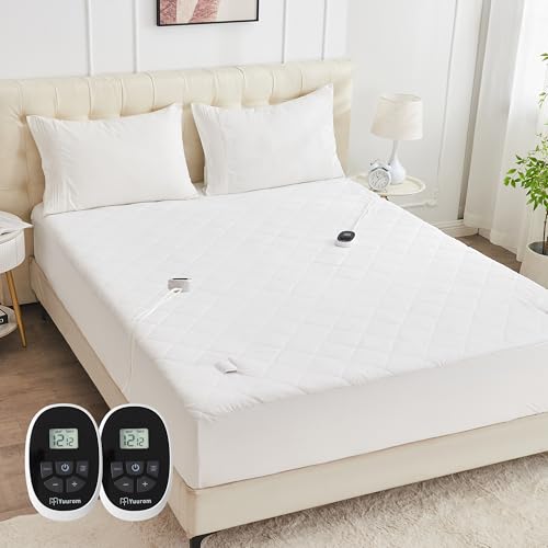 Heated Mattress Pad California King with Dual Control & 12 Heat Settings