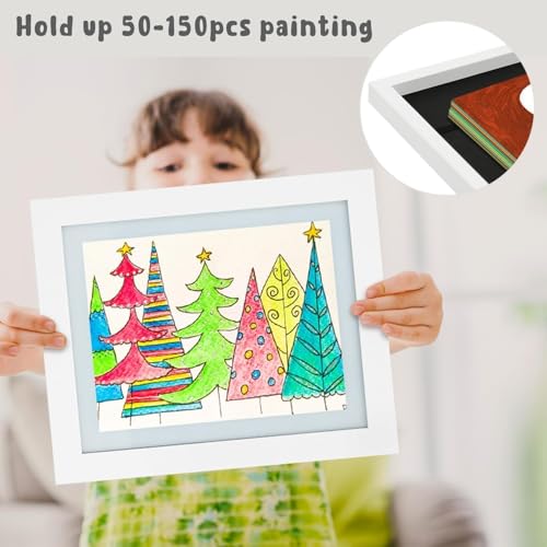 2 Pack Kids Artwork Frames, 10x12.5 Front-Opening Magnetic Display Case
