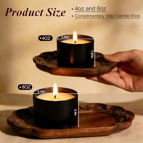 8oz Black Candle Tins with Lids - Heavy-Duty Metal Containers (10PCS)