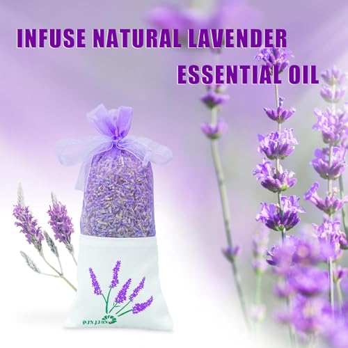 8-Pack Natural French Lavender Sachets for Closets, Drawers, and Cars