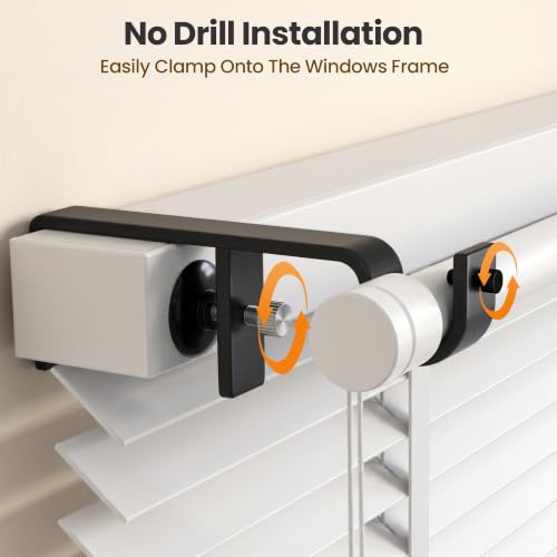 No Drill Curtain Rod Brackets for Outside Mounted Blinds - Set of 3