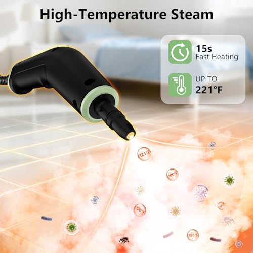 WSRYYCC Portable Handheld Steam Cleaner with 16 Accessories, 6-Level Adjustable