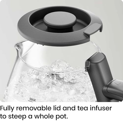 1L Electric Kettle with Tea Infuser – Compact Stainless Steel Hot Water Boiler