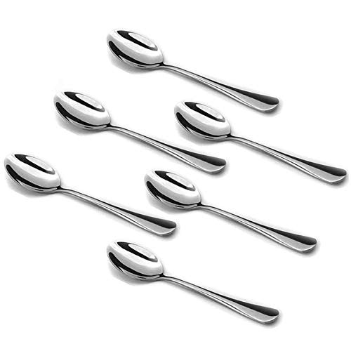 4.7-Inch Stainless Steel Demitasse Espresso Spoons, 6-Piece Set