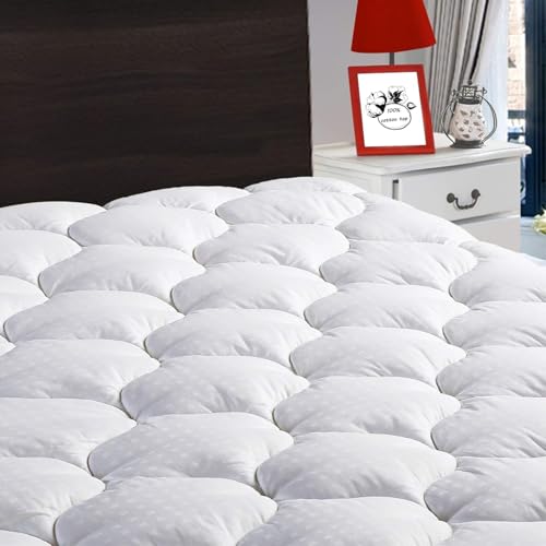Cooling Cotton Queen Mattress Pad - Quilted Pillow Top Protector