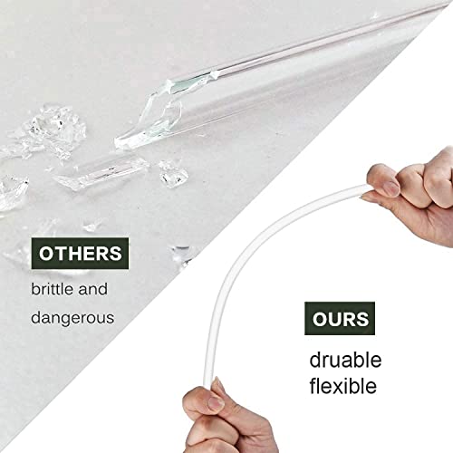 Reusable Clear Plastic Straws for 30 oz & 40 oz Tumblers - 6 Pack with Brush