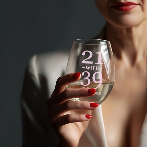 60th Birthday Wine Glass - Funny 15oz Gift for Women Born in 1966