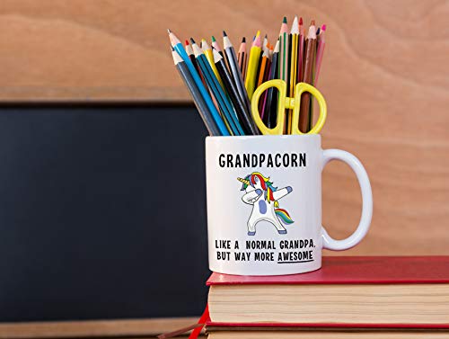 Grandpacorn Funny Grandpa Mug - Unique Coffee Cup Gift for Father's Day
