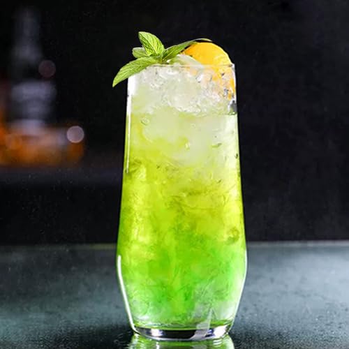 18oz Crystal Highball Glasses Set of 12 - Modern Durable Drinking Cups