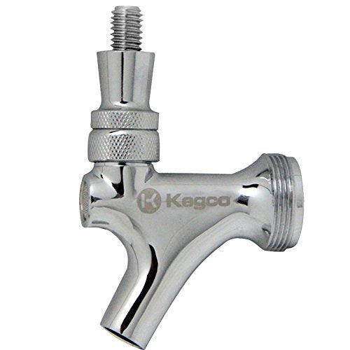 Kegco D4743T-ASC 100% All Stainless Steel Contact Keg Beer Tower Single Faucet