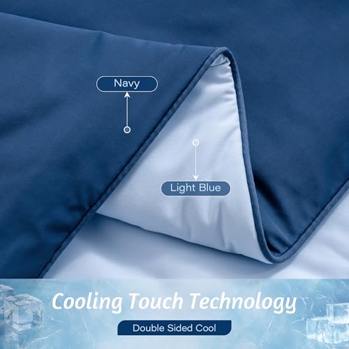 Cooling Comforter Set King Size with Pillowcases - Lightweight Summer Blanket
