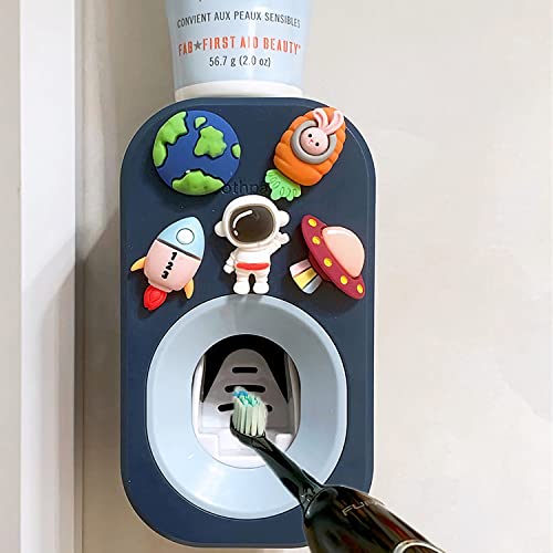 Automatic Toothpaste Dispenser - Wall Mounted Hands Free Squeezer (Astronaut)
