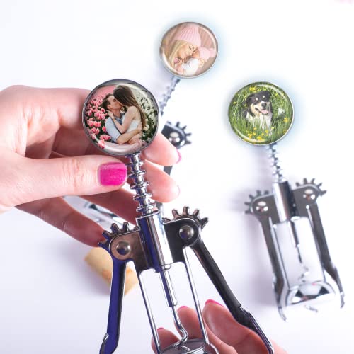 Ubjva Custom Photo Wing Corkscrew, Silver Zinc Alloy Wine Opener, 7in - One Size