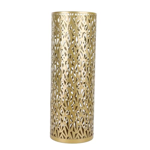 Gold Metal Round Umbrella Stand, Space-Saving Entryway Storage Rack