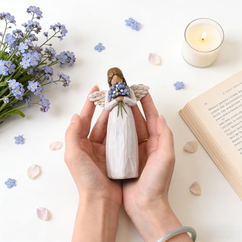 Forget Me Not Guardian Angel Figurine, Sympathy Gift for Loss of Loved One