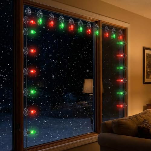 50 Pack Christmas Light Suction Cups - 1.2''/30mm Holiday Hooks for Hanging String Lights