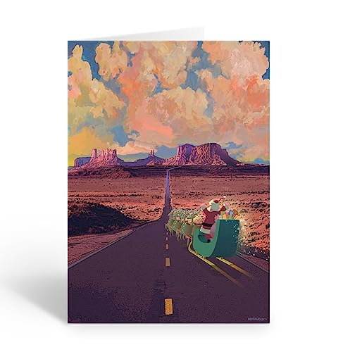 Stonehouse Collection Monument Valley Christmas Cards, 18 Pack with Envelopes