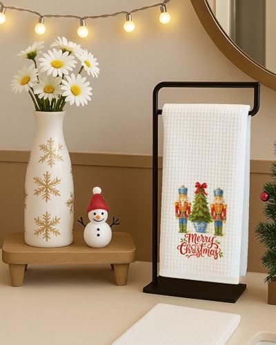 Nutcracker Christmas Kitchen Towels 16x24– Farmhouse Merry Christmas Hand Towels (Brand: FISWAFY) – Nutcracker