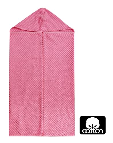 Kids Hooded Bath Towel - 100% Cotton Oversized Waffle Weave Wrap (30x56)