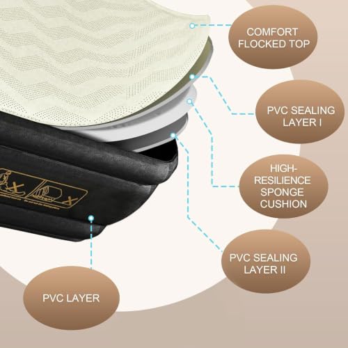 Twin Air Mattress with Built-in Pump and Foam Topper - 18 Inch