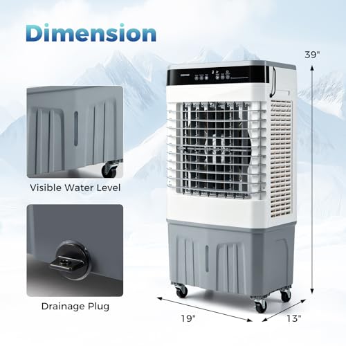 3-in-1 Portable Evaporative Air Cooler 2100 CFM Swamp Cooler with Remote