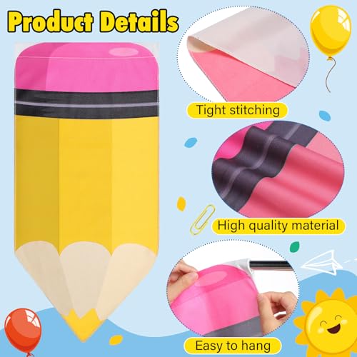 8 Pcs Colorful Pencil Classroom Curtains, 24 x 12 Inch Velvet Window Drapes