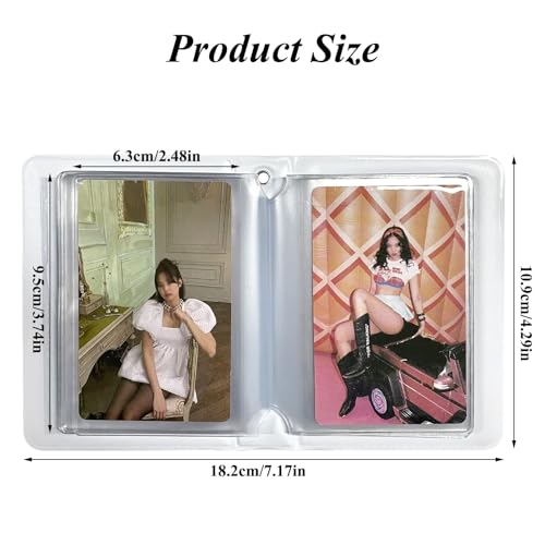 3-Inch Mini Heart Hollow Photo Card Binder, 40-Pocket Collectible Album