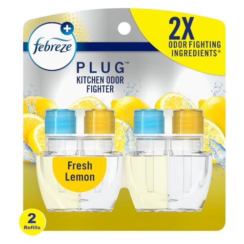 Kitchen Scented Oil Plug-In Air Freshener Refills, Fresh Lemon - 2 Pack