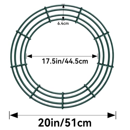 Round 20-Inch Metal Wreath Frame - 12 Pack for DIY Decor & Crafting