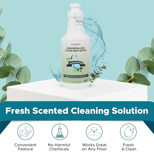Demineralized Steam Mop Cleaning Solution - Eucalyptus Mint, 32 oz