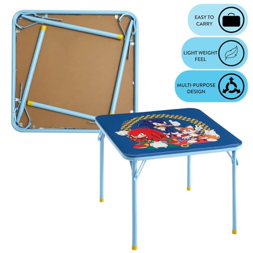 Kids 3-Piece Folding Table and Chair Set for Playroom and Activities