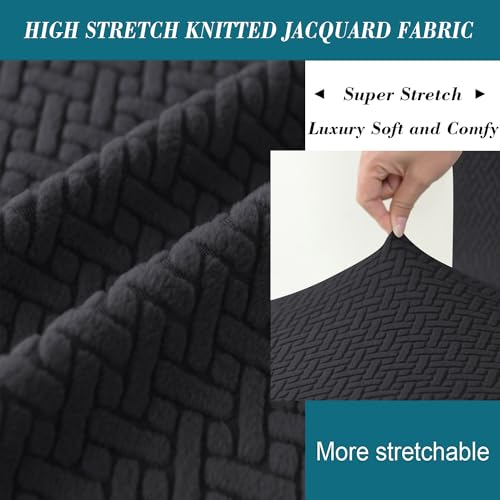 Stretch Rectangle Bar Stool Covers - 4 Pack Washable Saddle Seat Covers