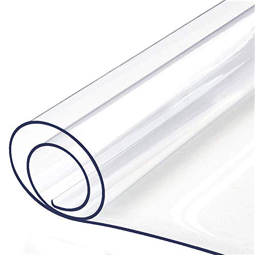 24x48 Inch Clear PVC Table Protector - Heavy Duty Waterproof Desk Pad