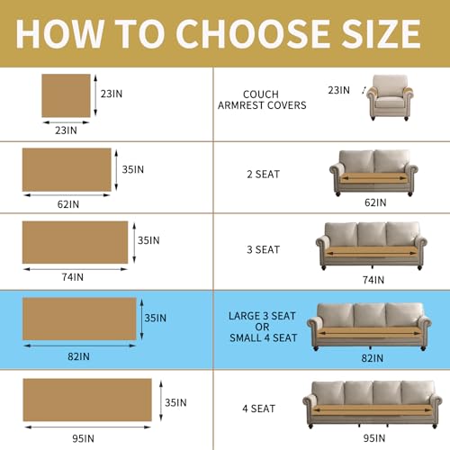 Waterproof Non-Slip Dog Couch Cover - Soft Pet Sofa Protector (Off White, 35" x 82")