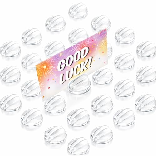 30 Pack Translucent Card Stands - Durable Acrylic Display Holders