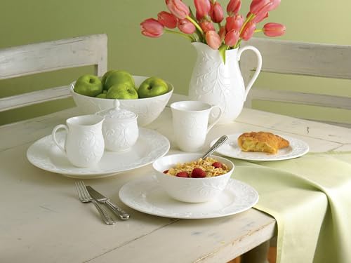 Lenox Opal Innocence 16" Oval Porcelain Serving Platter – Carved White