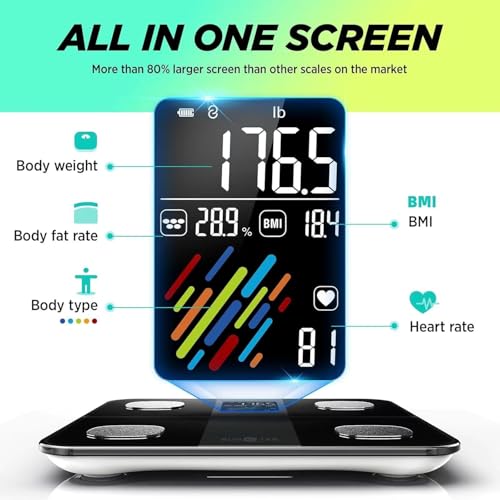 Smart Body Weight Scale with Large Display, 22 Body Composition Metrics
