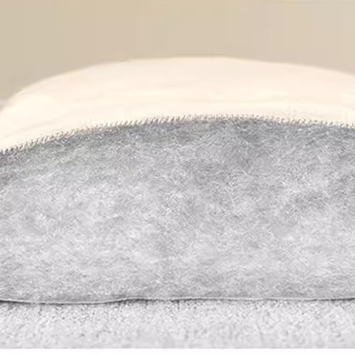 Velvet Bed Headboard Cover - Quilted Dustproof Slipcover (Pink, 47in)