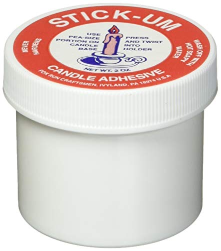 Stick-Um Candle Adhesive 2 Ounces - Keeps Tapered Candles Upright
