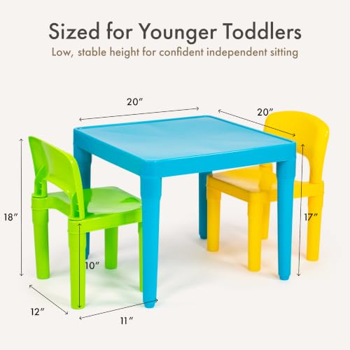 Toddler Table and 2-Chair Set for Kids, Lightweight Activity Desk