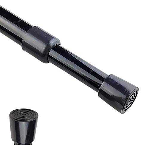 Adjustable Spring Tension Curtain Rod (28-43 Inch) - Heavy Duty No-Drill Rod