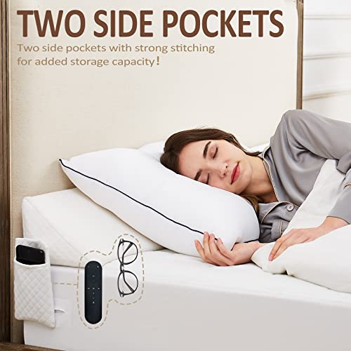King Size Bed Wedge Pillow - Triangle Gap Filler for Headboard