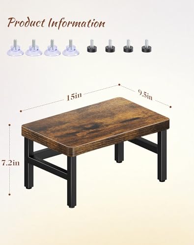 Heavy-Duty Wooden Step Stool for Adults & Kids - 480 lbs Capacity