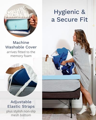 ViscoSoft 3 Inch Gel Memory Foam Mattress Topper Twin XL with Cover