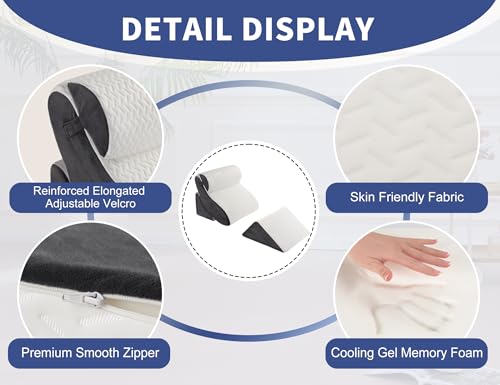 4PCS Adjustable Orthopedic Wedge Pillow Set for Pain Relief