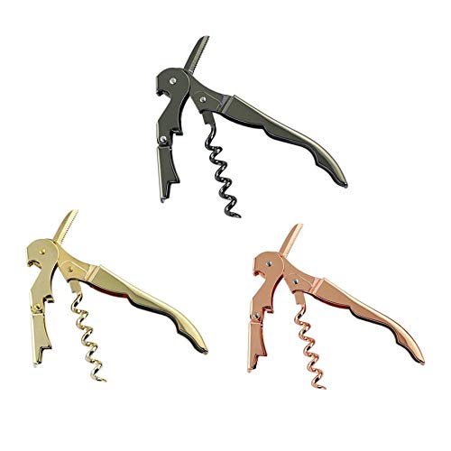 Oenophilia Gold Duo-Lever Waiter's Corkscrew - Professional Plated Wine Opener