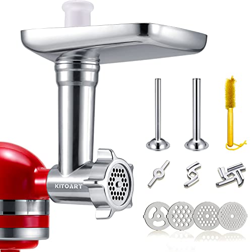 Metal Meat Grinder Attachment for Stand Mixers with Sausage Stuffer Kit