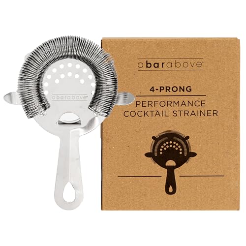A Bar Above Stainless Steel Cocktail Strainer 4-Prong Hawthorn for Boston Shakers